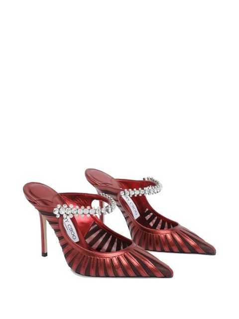 Jimmy Choo 100mm Bing mules - Red - zdjęcie produktu nr 2