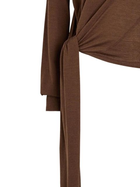 Róhe tie-detail roll-neck knitwear - Brown - zdjęcie produktu nr 2