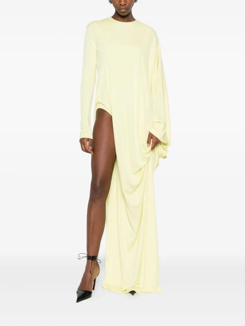 TOM FORD long-sleeve side-slit gown - Neutrals - zdjęcie produktu nr 2