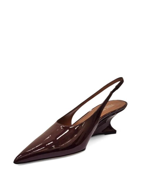 Paris Texas 50mm Nina slingback pointed pumps - Brown