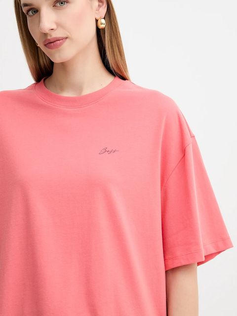 BOSS Orange t-shirt bawełniany damski kolor różowy 50545498