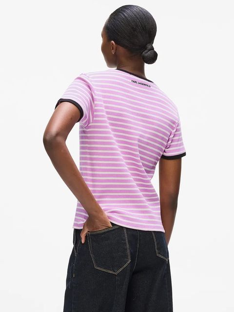 Karl Lagerfeld t-shirt IKON damski kolor różowy A4W17060 - zdjęcie produktu nr 2