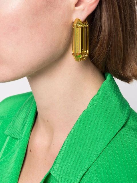 Swarovski Lucent hoop earrings - Yellow - zdjęcie produktu nr 2