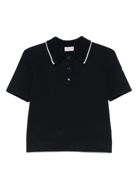 Moncler knitted polo shirt - Blue - zdjęcie produktu nr 1
