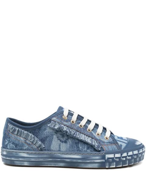 FENDI frayed-denim trainers - Blue - zdjęcie produktu nr 1