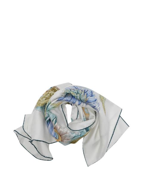 Ferragamo printed silk scarf - White - zdjęcie produktu nr 1