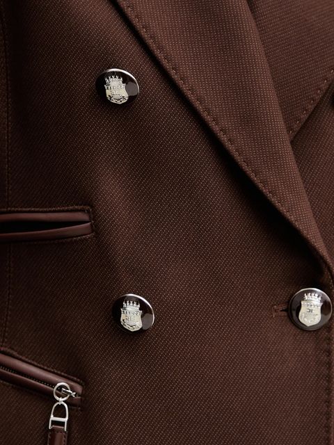 Elisabetta Franchi płaszcz kolor brązowy CP01056E2