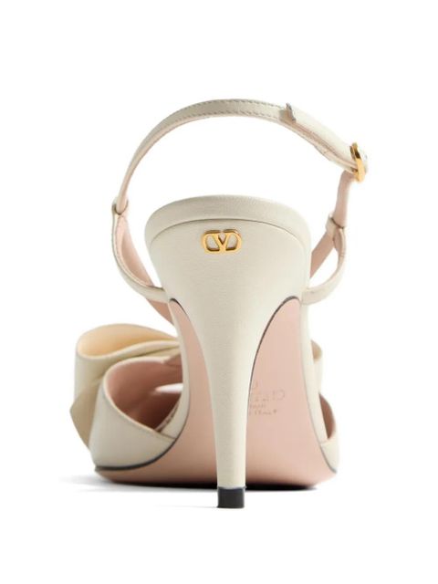 Valentino Garavani Bowow Slingback pumps in kidskin 85mm - Neutrals