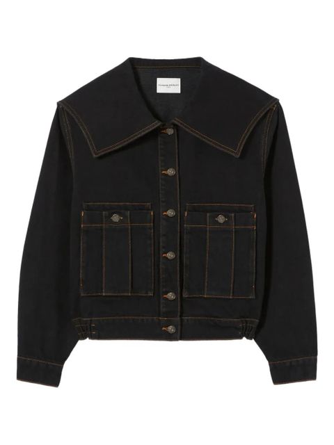 Claudie Pierlot cotton denim jacket - Black - zdjęcie produktu nr 1