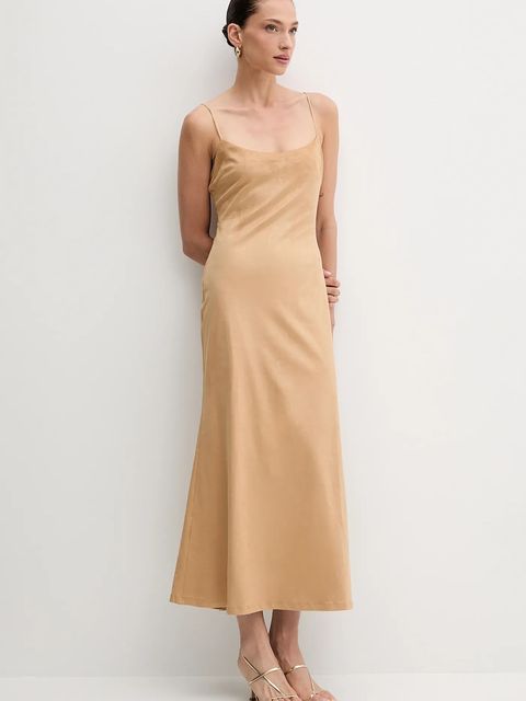 Bardot sukienka kolor brązowy midi rozkloszowana 59194DB3 - zdjęcie produktu nr 2