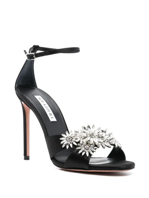 Aquazzura Margarita 110mm crystal-embellished sandals - Black