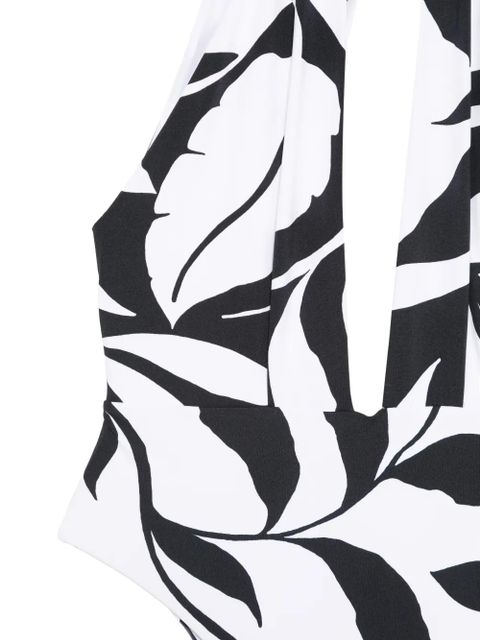 Max Mara Clava floral tie swimsuit - White
