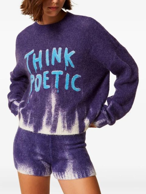 TWINSET lettering-print sweater - Purple - zdjęcie produktu nr 2