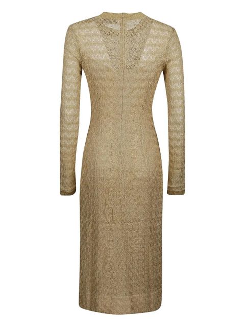 Missoni knitted button-fastening midi dress - Gold - zdjęcie produktu nr 2