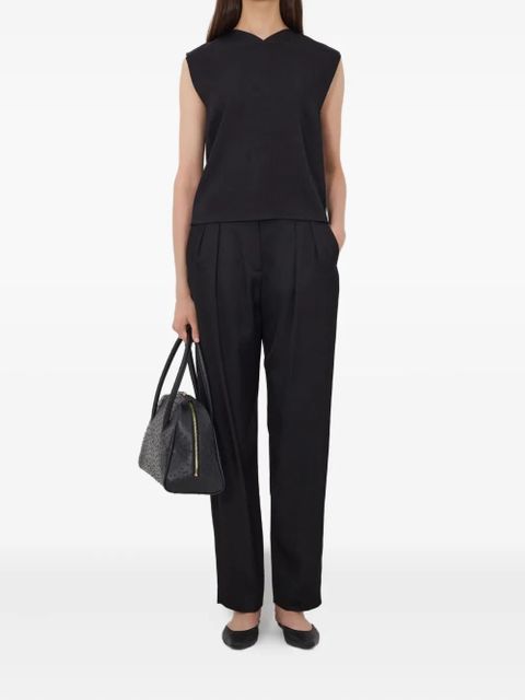 LouLou de Saison boxy V-neck top - Black - zdjęcie produktu nr 2