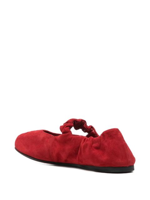 Miu Miu elasticated-strap ballet flats - Red - zdjęcie produktu nr 2