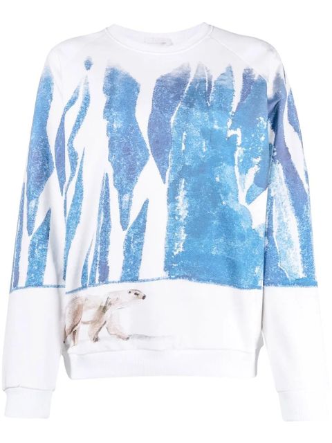 Chloé graphic-print crew-neck sweatshirt - Blue - zdjęcie produktu nr 1