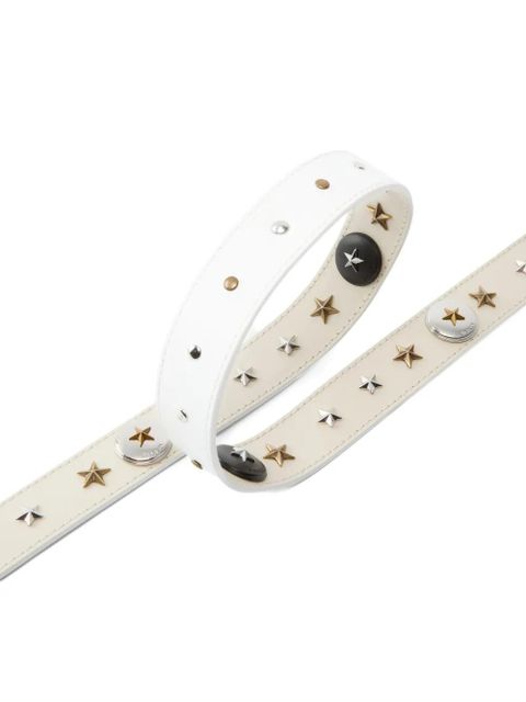 PINKO star-studded leather belt - White - zdjęcie produktu nr 2