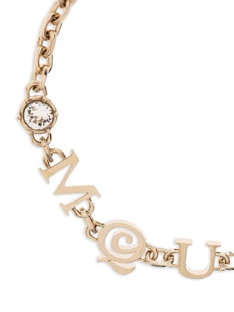 Alexander McQueen logo charm bracelet - Gold