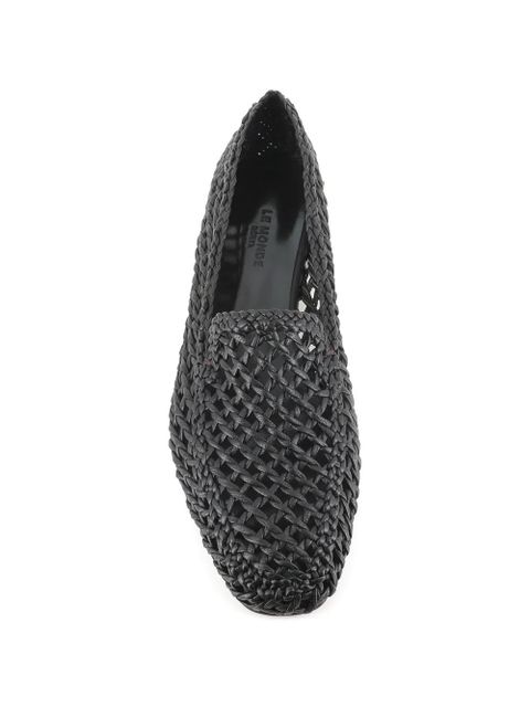 Le Monde Beryl woven leather loafers - Black