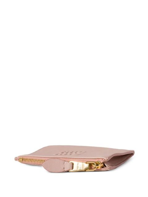 Miu Miu nappa-leather card holder - Pink