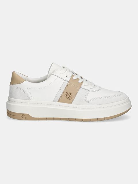 Lauren Ralph Lauren sneakersy skórzane Harlie damskie kolor biały 802974377002