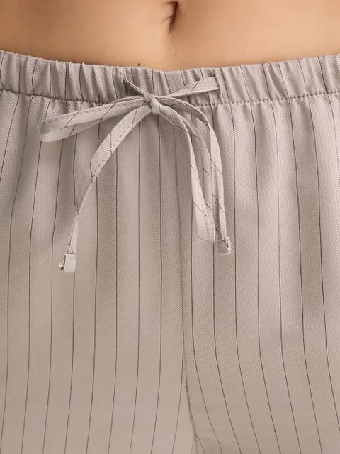 American Vintage drawstring-fastening pinstripe trousers - Neutrals