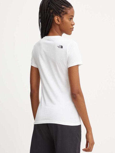 The North Face t-shirt bawełniany Easy Tee damski kolor biały NF0A8A6DFN41