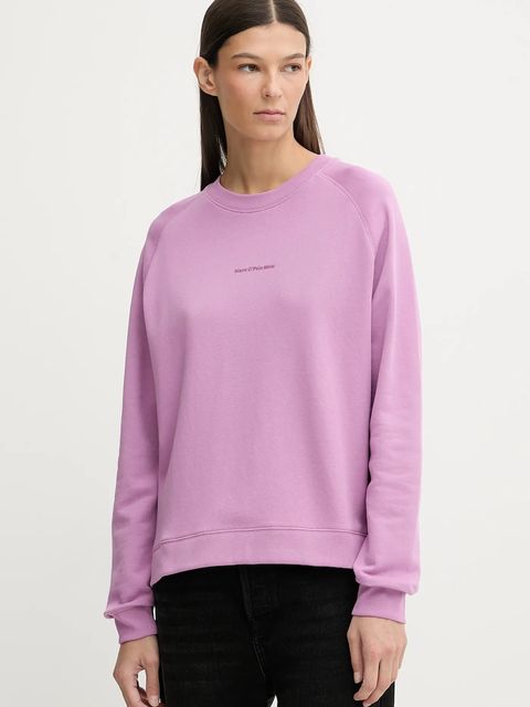 Marc O'Polo bluza bawełniana damska kolor fioletowy gładka 5000009291 - zdjęcie produktu nr 1
