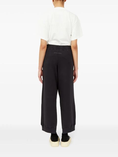 MM6 Maison Margiela numbers-motif flared trousers - Black