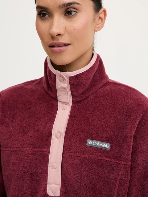Columbia bluza sportowa Benton Springs kolor bordowy wzorzysta 2085651