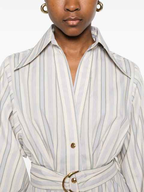 ZIMMERMANN striped belted mini dress - Neutrals