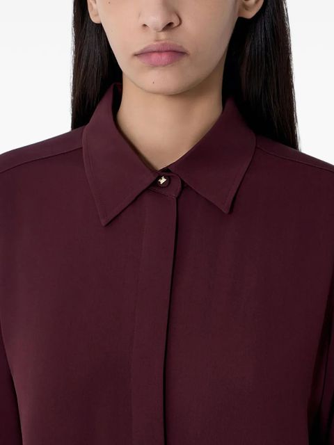 Max Mara button-down silk shirt - Red