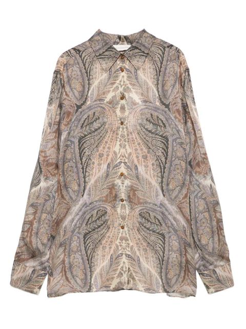 ZIMMERMANN paisley-print front-button shirt - Neutrals - zdjęcie produktu nr 1