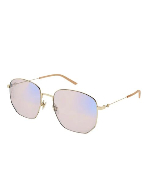 Gucci Eyewear geometric-frame sunglasses - Gold - zdjęcie produktu nr 1
