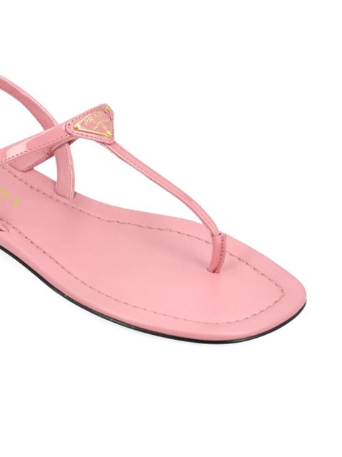 Prada appliqué strap sandals - Pink