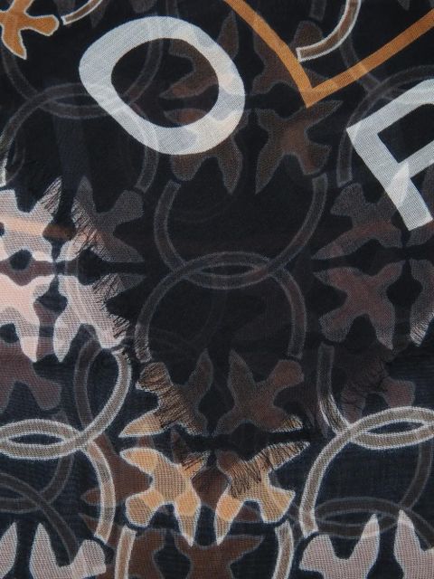 PINKO fringed logo scarf - Grey - zdjęcie produktu nr 2