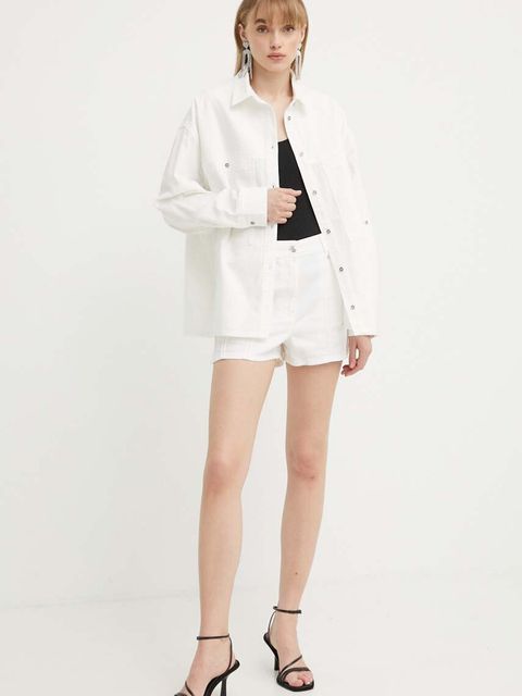 IRO koszula bawełniana damska kolor biały relaxed z kołnierzykiem klasycznym