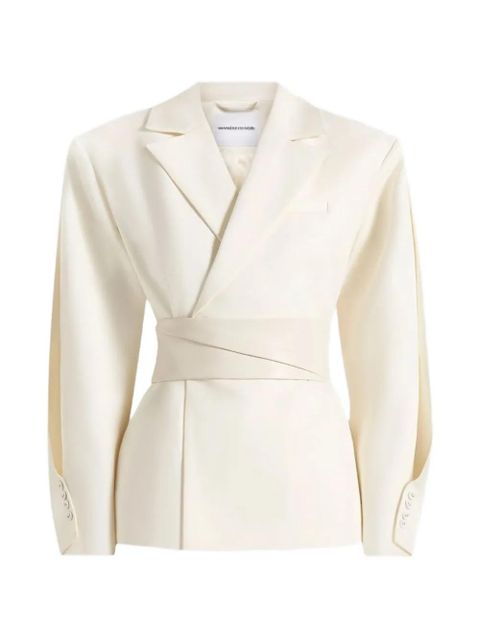 Manière De Voir Marie twist-sleeve belted blazer - Neutrals - zdjęcie produktu nr 2