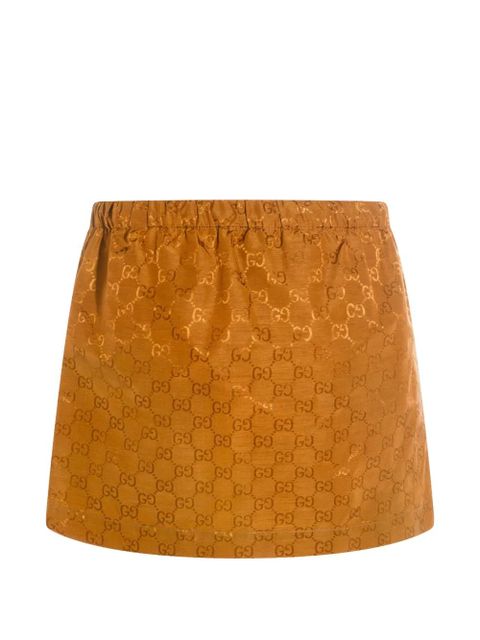 Gucci drawstring monogram mini skirt - Brown - zdjęcie produktu nr 2