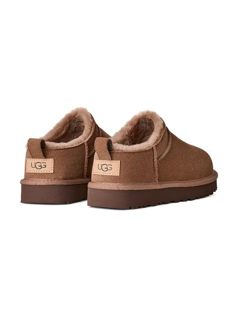 UGG kapcie zamszowe Classic Micro kolor brązowy 1173891.RYK