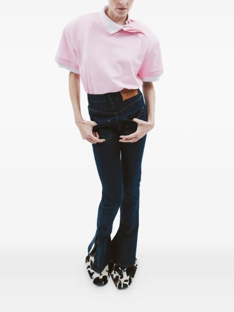 A.W.A.K.E. Mode double-collar layered-effect top - Pink - zdjęcie produktu nr 2