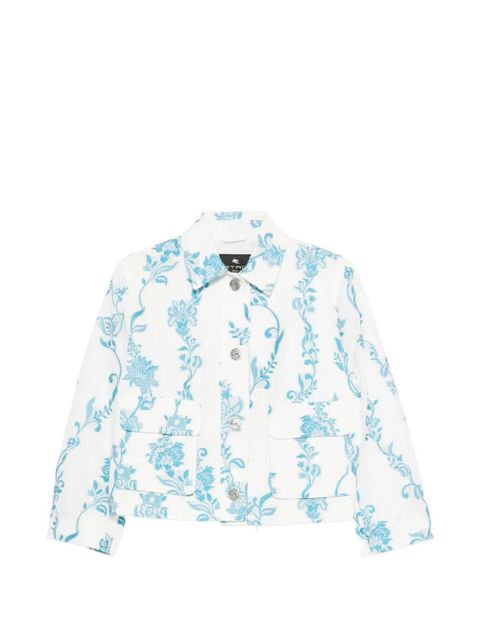 ETRO floral-embroidered patch-pockets jacket - White - zdjęcie produktu nr 1