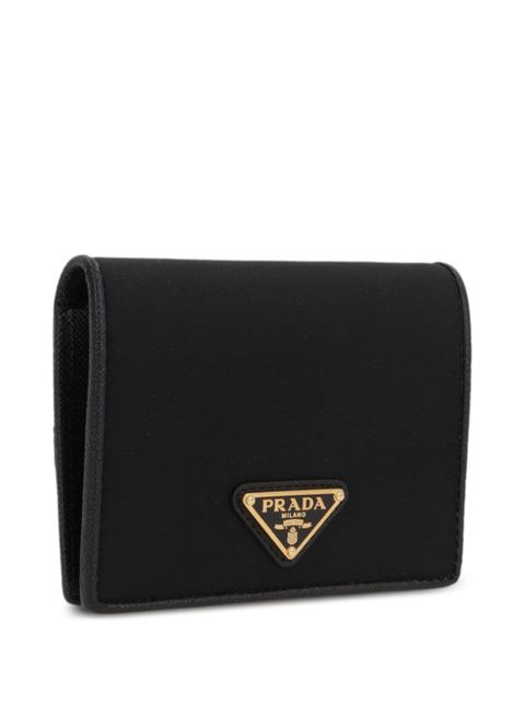 Prada triangle logo bi-fold wallet - Black