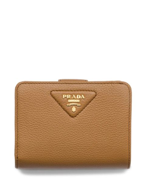 Prada small textured wallet - Brown