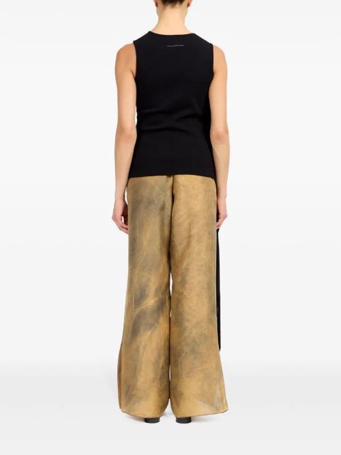 MM6 Maison Margiela numbers-motif tank top - Black