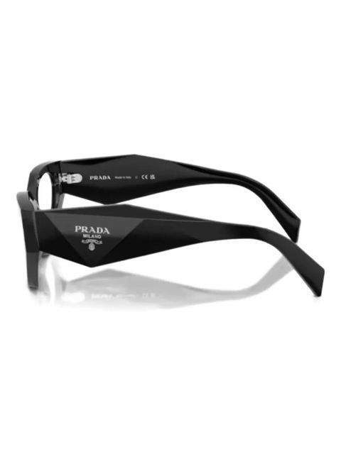 Prada Eyewear geometric-frame glasses - Black