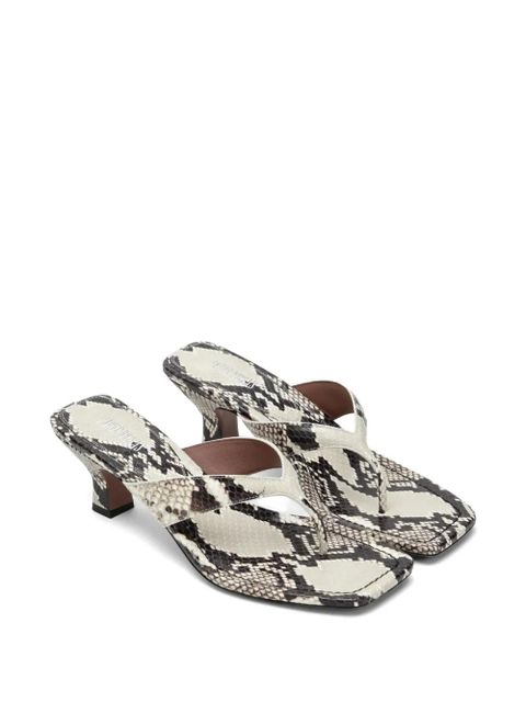 Paris Texas Portofino snakeskin-effect sandals - Neutrals - zdjęcie produktu nr 2