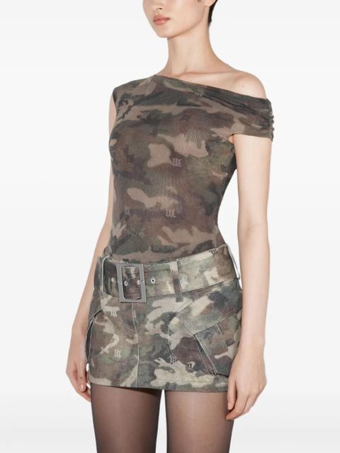 MISBHV asymmetric mesh t-shirt - Green - zdjęcie produktu nr 2