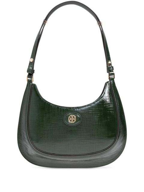 Tory Burch The Robinson Crosshatched shoulder bag - Green